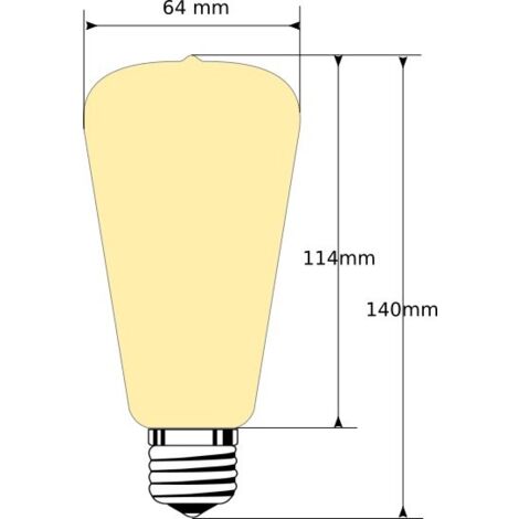 Bombilla led ST64 Filamento 6W E27 blanca 2700K dorada