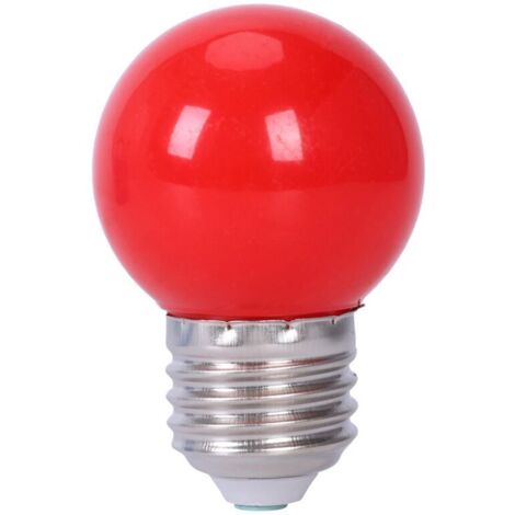 Bombilla LED tipo globo E27 de 3W con 6 SMD, de bajo consumo, AC 110-240V, roja.