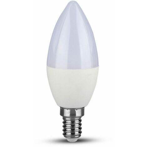 Bombilla LED tipo vela V-TAC E14 de 5,5 W, luz blanca cálida (paquete de 2)
