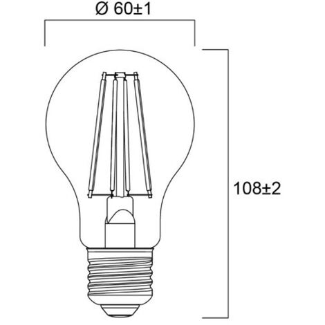 Bombilla Led TOLEDO RT GLS Satinada E27 8w 2700K SYLVANIA 0029339