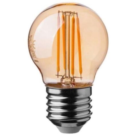 Bombilla LED V-TAC E27 4W Filamento G45 Ámbar Blanco Cálido