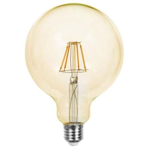 Bombilla LED V-TAC E27 6W G125 Filamento Ámbar Blanco Cálido