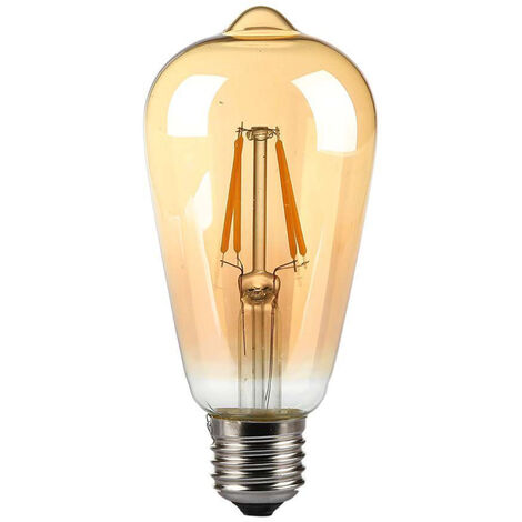 Bombilla LED V-TAC E27 8W ST64 Filamento Ámbar Blanco Cálido