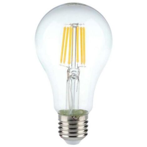 Bombilla LED V-TAC E27 de 10 W, filamento A60, blanco cálido