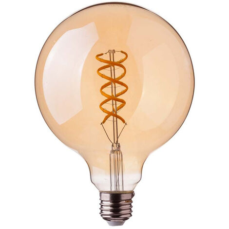 Bombilla LED V-TAC E27 de 5 W, filamento G95, ámbar, blanco cálido