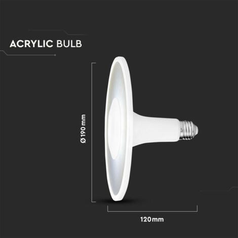 Bombilla LED V-TAC Samsung Chip E27 11W UFO Plástico Acrílico Blanco Natural