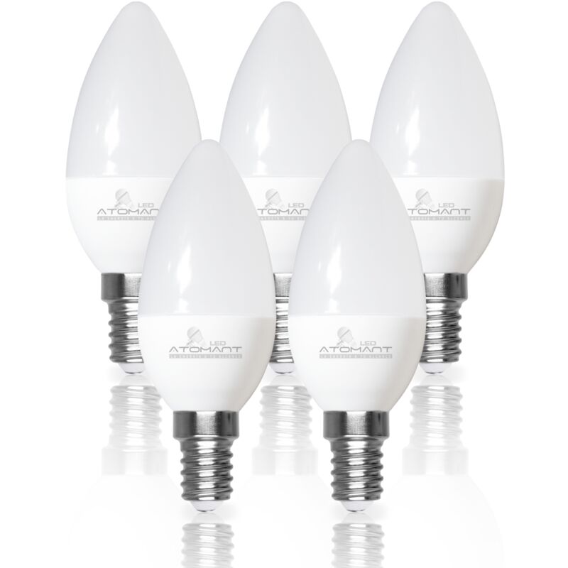 

Led Atomant Sl - Bombilla LED Vela C30 E14 7W 680LM | Blanco Frío 6500K - Pack 5 Uds. - Blanco Frío 6500K