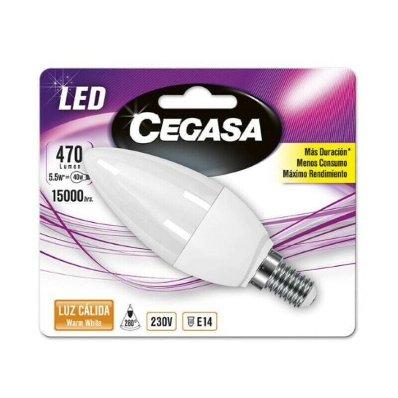 

Bombilla LED Vela Cegasa E14 5,5 W A+