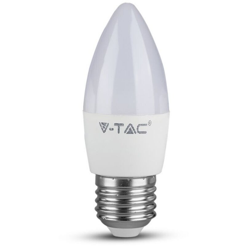 

V-tac - Bombilla led vela E27 5.5W 200° tapa blanca Temperatura de color - 4000K Blanco natural