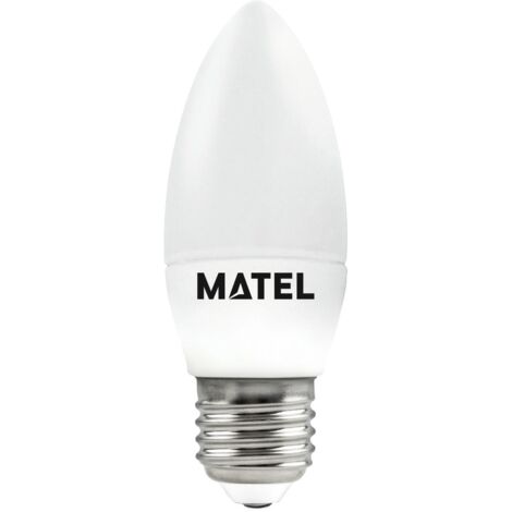 Bombilla LED Vela E27 8W Cálida Matel