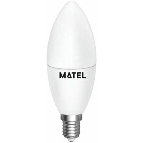 Bombilla LED Vela Regulable E14 7W Cálida Matel