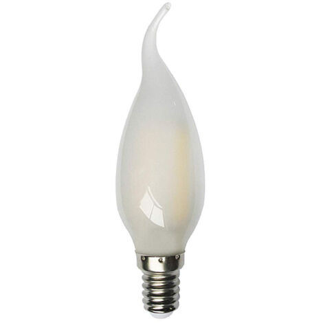 Lámpara vela punta torcida filamento Led Mate E14 4W 2800°K 400Lm (F-BRIGHT 2601915)