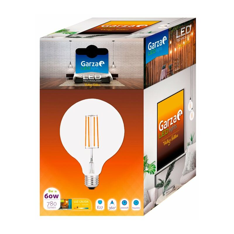 

Garza - Bombilla globo G125 LED regulable E27 8W