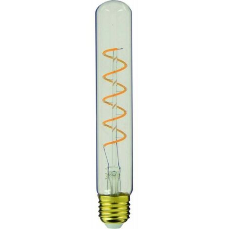 Bombilla LED vintage E27 con tubo T30 y casquillo E27 - Bombilla LED vintage E27 de filamento, ángulo de iluminación de 320° - Bombilla blanca de 4 W (equivalente a 20 W), 200 lúmenes - Luz blanca cál