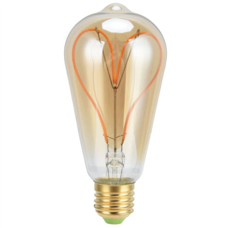 Bombilla LED vintage E27 de 4 W, filamento espiral flexible, regulable, luz suave, 220 V