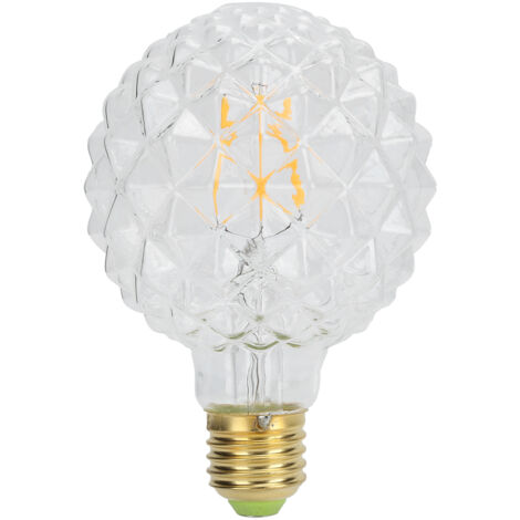 Bombilla LED vintage G95 E27 con filamento único, 4W 220V, luz suave 360lm