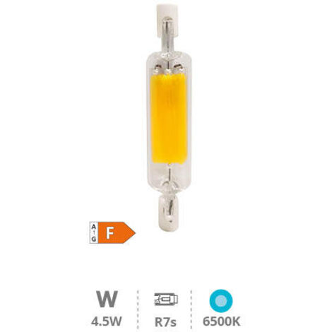 Bombilla lineal LED COB 78mm R7s 4,5W 6500K