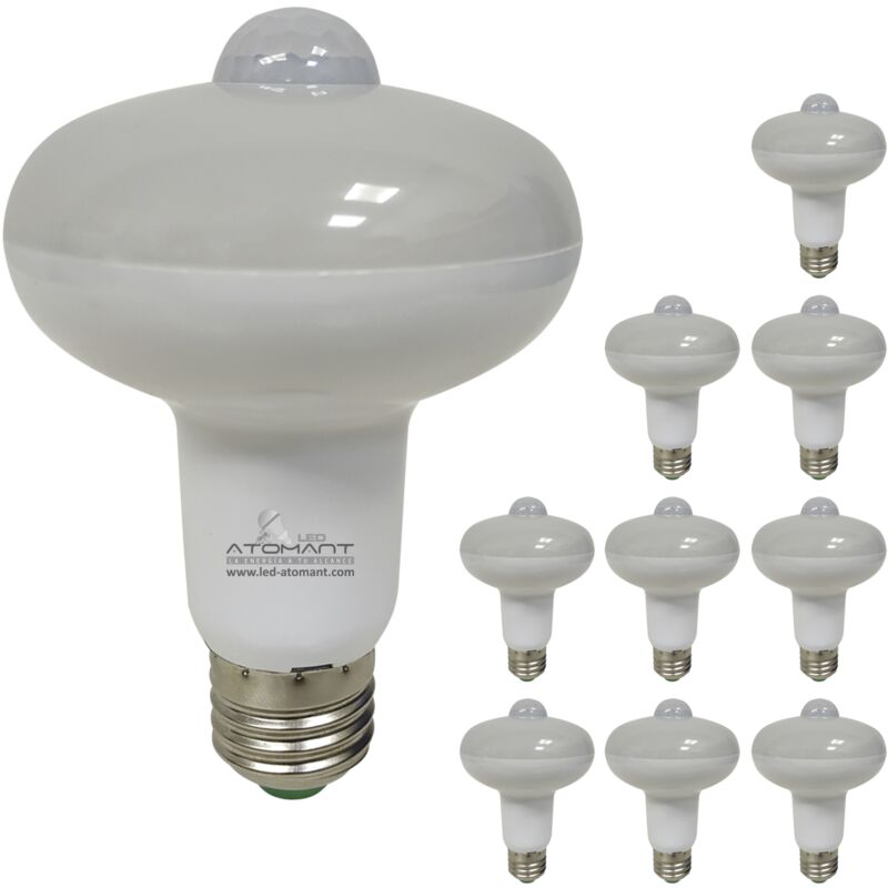 

Bombilla R80 E27 12W 720LM con detector presencia | Blanco Cálido 3000K - Pack 10 Uds. - Blanco Cálido 3000K