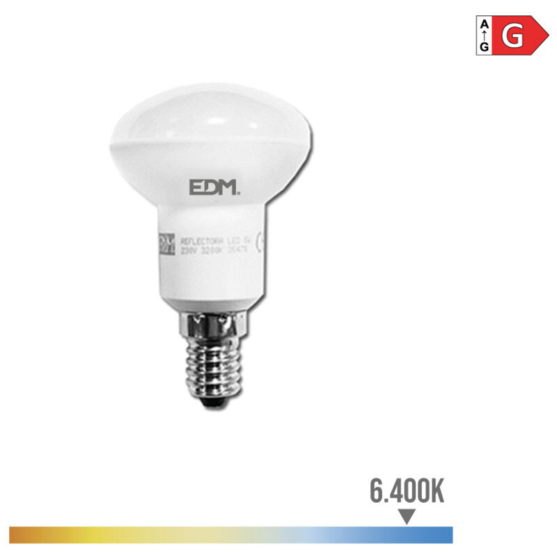 

EDM Bombilla reflectora led r50 e14 5w 350 lm 6400k luz fria edm