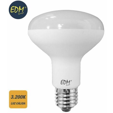 Bombilla reflectora led r80 smd 10w 810 lumens E27 3200k luz calida EDM 35487