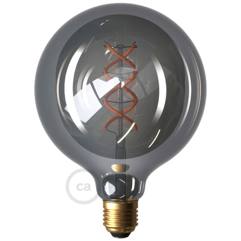 

Bombilla Smoky LED Globo G125 Filamento Curvado Espiral 5W E27 Regulable 2000K