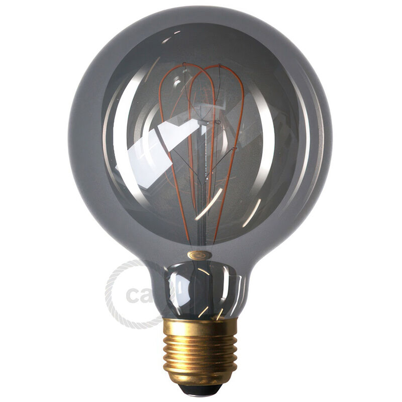 

Bombilla Smoky LED Globo G95 Filamento Curvado Doble Loop 5W E27 Regulable 2000K