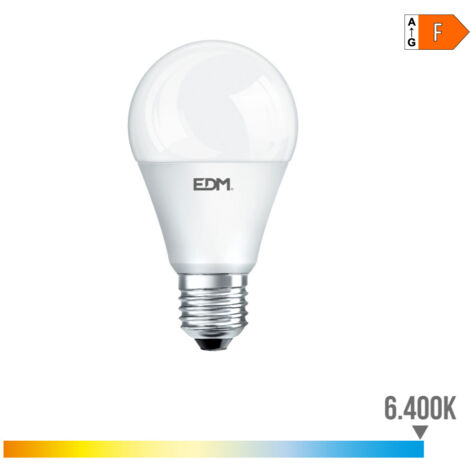 Bombilla standard led 12v ac/dc e27 10w 1020lm 6400k luz fria ø60x11cm edm
