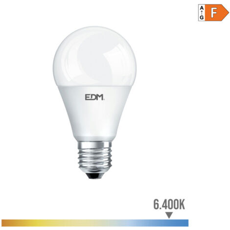 Bombilla standard led e27 10w 932lm 6400k luz fria ø6x10,8cm edm