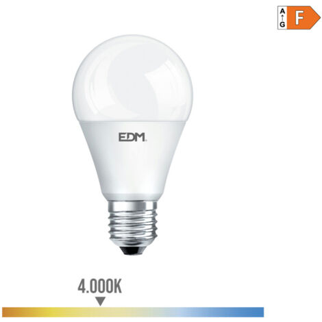 Bombilla standard led e27 12w 1154lm 4000k luz dia ø5,9x11,5cm edm