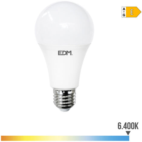 BOMBILLA STANDARD LED E27 24W 2700lm 6400K LUZ FRIA Ø7x13,6cm EDM