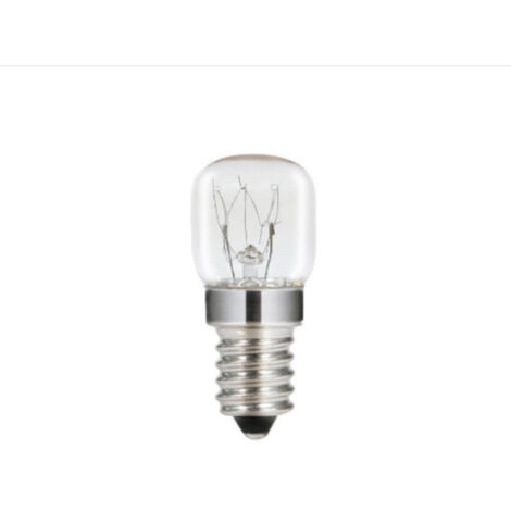Bombilla T22 de 15 W, luz blanca cálida para frigorífico, casquillo E14 (2500 K). Luz para horno, apta para hornos, barbacoas, saunas, lámparas de sal y microondas.