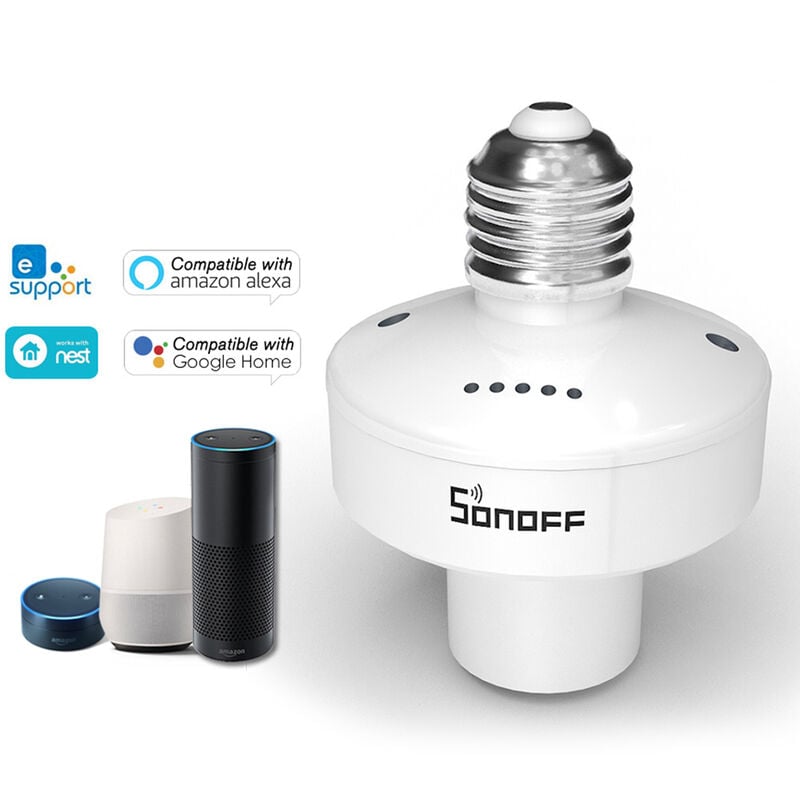 

Bombilla titular SONOFF SlampherR2 ITEAD inteligente Luz Wi-Fi, titular de la lampara de 433 MHz RF inalambrico, inteligente aplicacion de control de