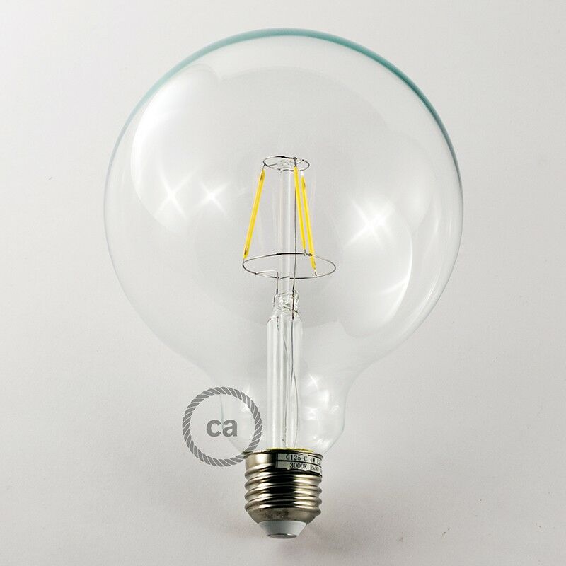 

Bombilla Transparente LED Globo G125 Filamento Corto 4W E27 Decorativa Vintage 2700K