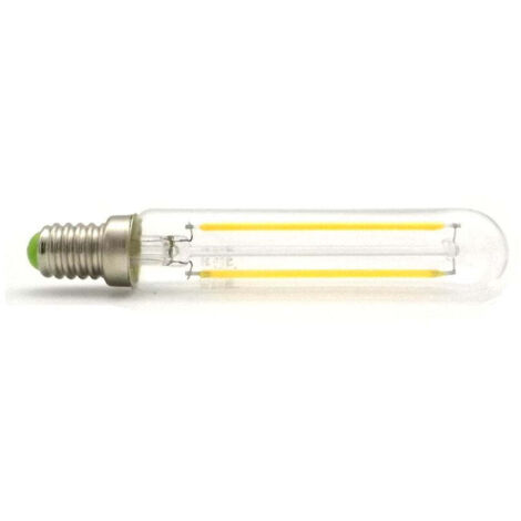 Bombilla Tubular Filamento LED E14 3W 2700K Cristal Transparente
