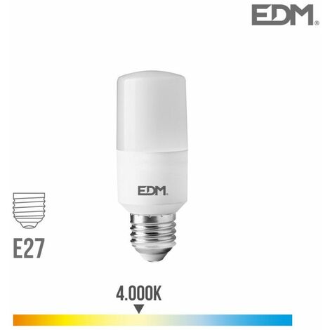 Bombilla tubular LED E27 10w 1100 lm 4000k luz dia EDM 98840