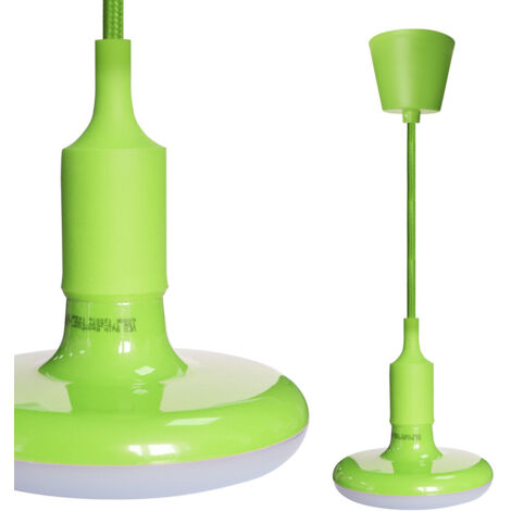 BOMBILLA UFO 15W LED VERDE + CABLE TRENZADO