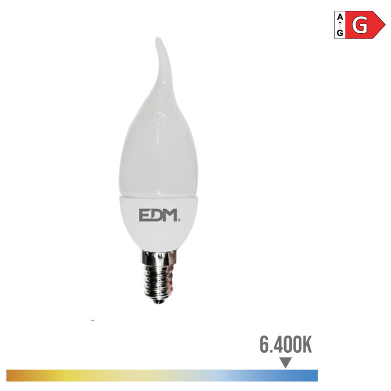 

EDM Bombilla vela bohemia led e14 5w 400 lm 6400k luz fria edm
