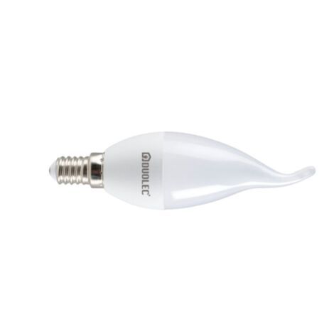 Bombilla vela clásica Led 220º DUOLEC E14 luz cálida 5W - talla