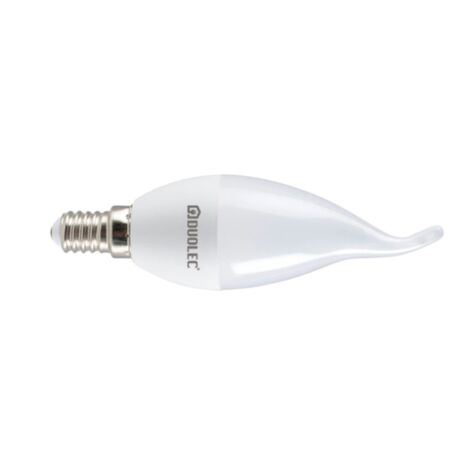 Bombilla vela clásica Led 220º DUOLEC E14 luz fría 5W - talla