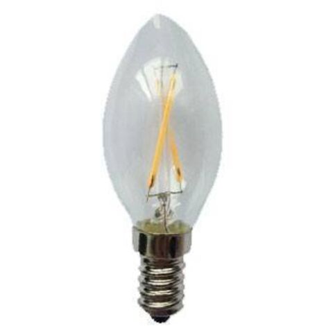 Bombilla vela LED (2W). Luz cálida (2000ºK).