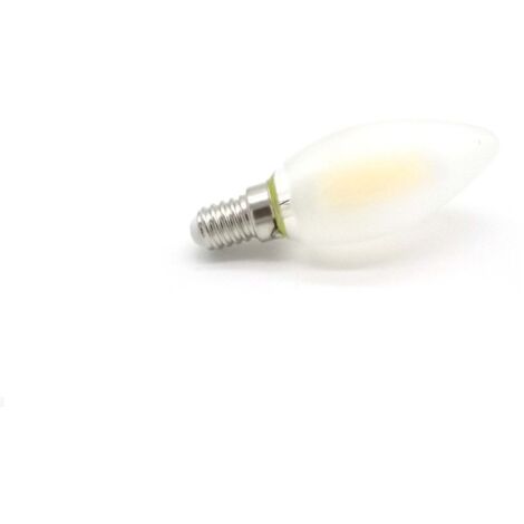 Bombilla Vela LED E14 4W 2800K Cristal Mate