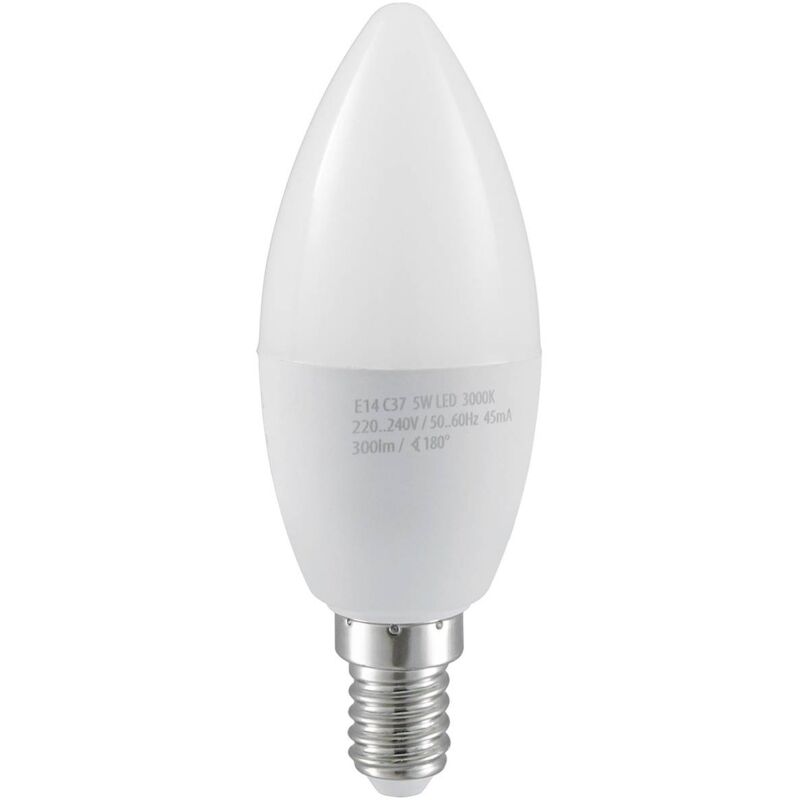 

Bombilla vela LED E14 C37 5W 3.000K opalino
