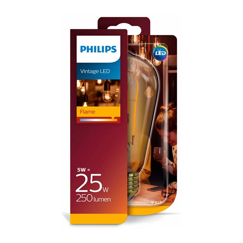 

Philips - Bombilla vela LED vintage E27 5W 250lm