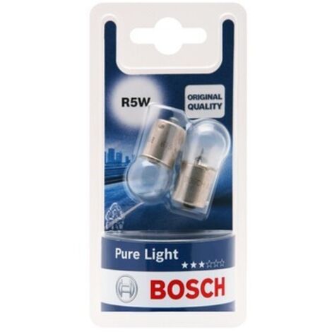 Bombillas Bosch R5W Pure Light 12V 5W - 2 piezas, iluminación del coche