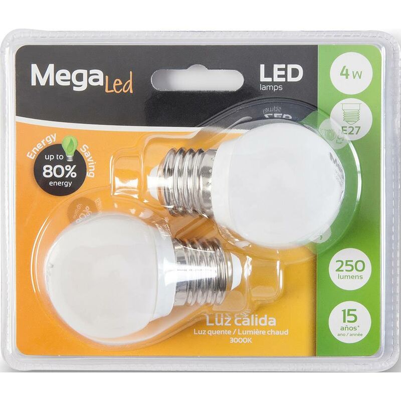 

Bombillas de led mini esferica e-27 4w (Pack de 2 unidades)