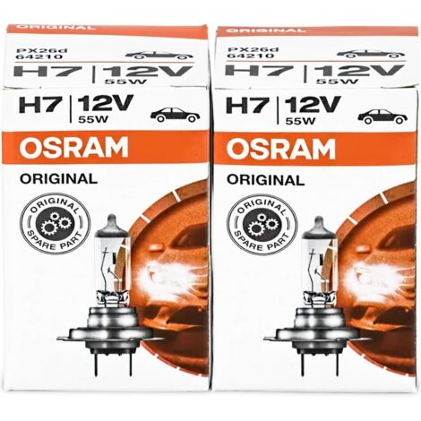 Bombillas incandescentes para faros delanteros Osram 64210 H7 Original Line 12V 55W PX26d (2 unidades)