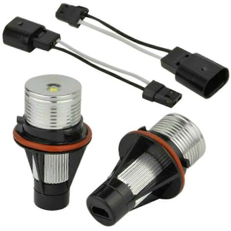 Bombillas LED Angel Eyes de 5W (anillo de luz) compatibles con BMW E39 E60, blancas, paquete de 2