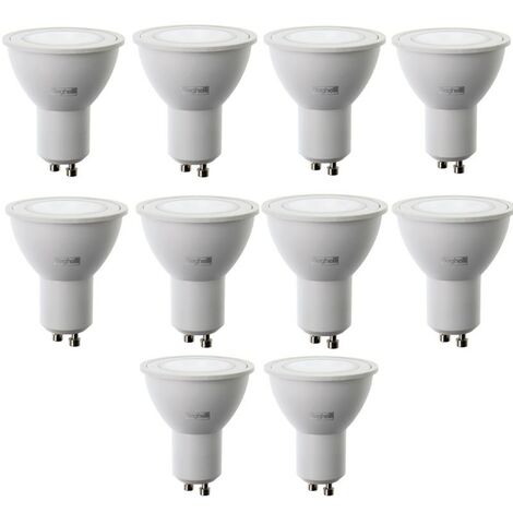 Bombillas Led Beghelli 7W ataque GU10 3000K 600 lumen 10pcs 56857