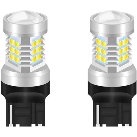 Bombillas LED blancas 7440NA 7441 992, lente 2835, 21SMD, 12 V, LED de alto rendimiento, luz de señal de giro, luz de marcha atrás, luz de freno (paquete de 2)