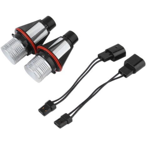 Bombillas LED de 6000K para faros de coche, luces diurnas blancas, aros de luz (ojos de ángel) 20W, compatibles con BMW X5 E39 E60 E63 E61
